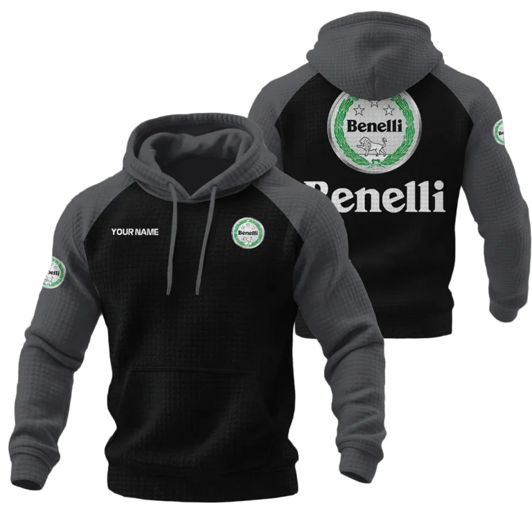 Benelli Motorcycles Hoodie Quilted Waffle Designed for True Fans QTVAMC121225A03BEN
