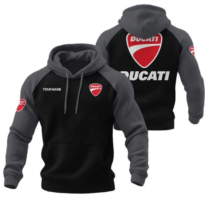 Ducati Hoodie Quilted Waffle Designed for True Fans QTVAMC121225A03DUC