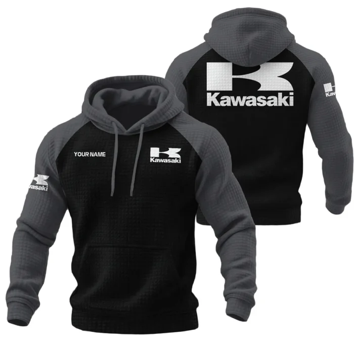 Kawasaki Hoodie Quilted Waffle Designed for True Fans QTVAMC121225A03KAW