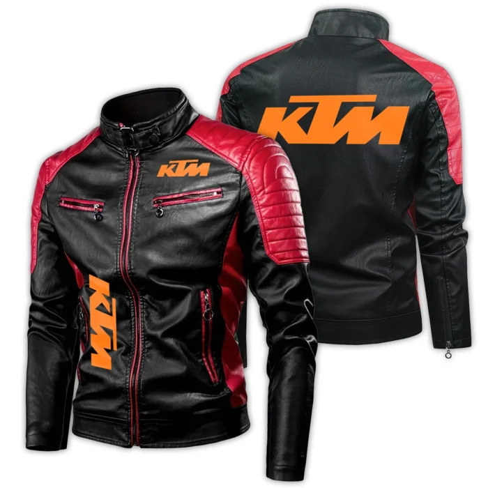 KTM Exclusive Logo Leather Jacket Motorcycle HOMOT060625LJ01KTM