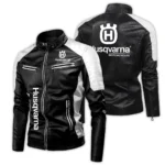 Husqvarna Exclusive Logo Leather Jacket Motorcycle HOMOT060625LJ01HUS
