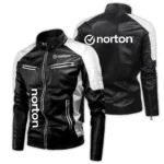 Norton Exclusive Logo Leather Jacket Motorcycle HOMOT060625LJ01NOR