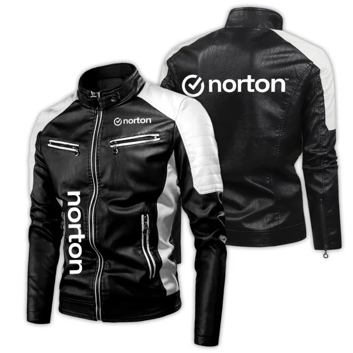 Norton Exclusive Logo Leather Jacket Motorcycle HOMOT060625LJ01NOR