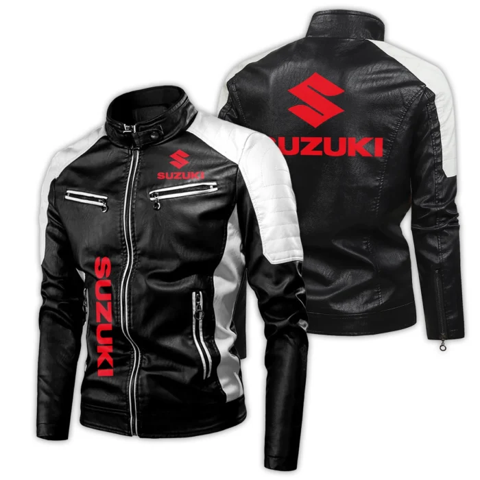 Suzuki Exclusive Logo Leather Jacket Motorcycle HOMOT060625LJ01SUZ