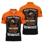 Harley-Davidson Motorcycle Inspired Fan Logo Polo Shirt QTHD010725A4-PL