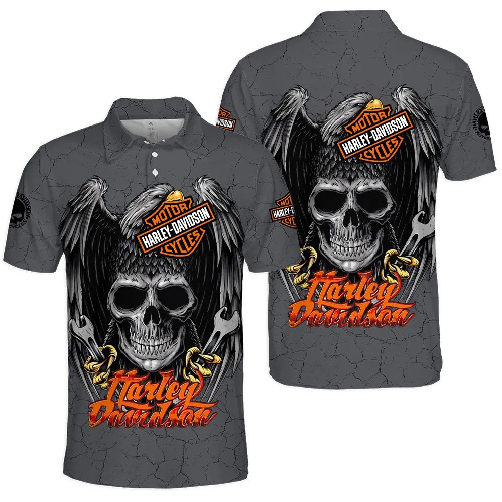 Harley-Davidson Motorcycle Polo Shirt Gift Fan Love QTHD261225AHD1-PL