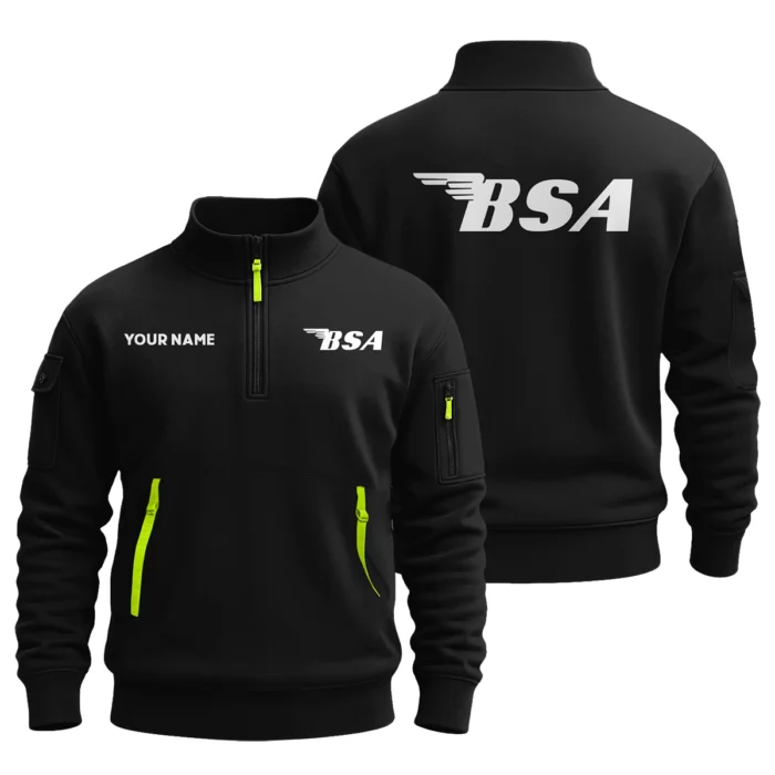 BSA Motorcycles Exclusive Logo Fashion Sweatshirt Half Zipper HOMO220825A01BSA