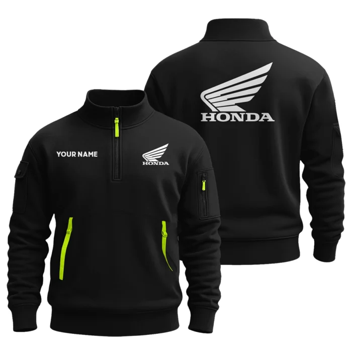 Honda Motorcycles Exclusive Logo Fashion Sweatshirt Half Zipper HOMO220825A01HON