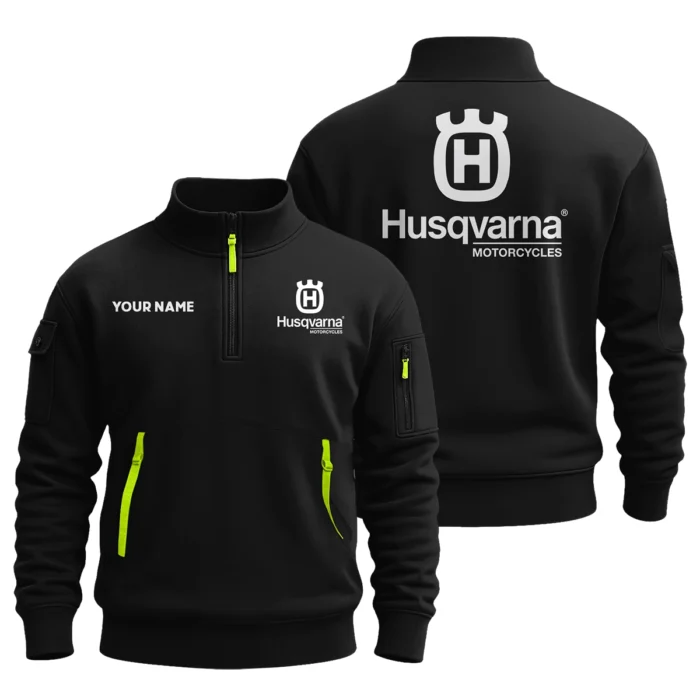 Husqvarna Motorcycles Exclusive Logo Fashion Sweatshirt Half Zipper HOMO220825A01HUS