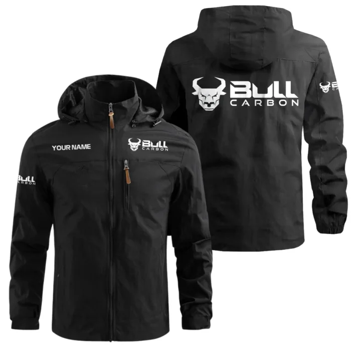 Bull Carbon All Over PrintsWaterproof Outdoor Jacket QTBLA041125A2BLC