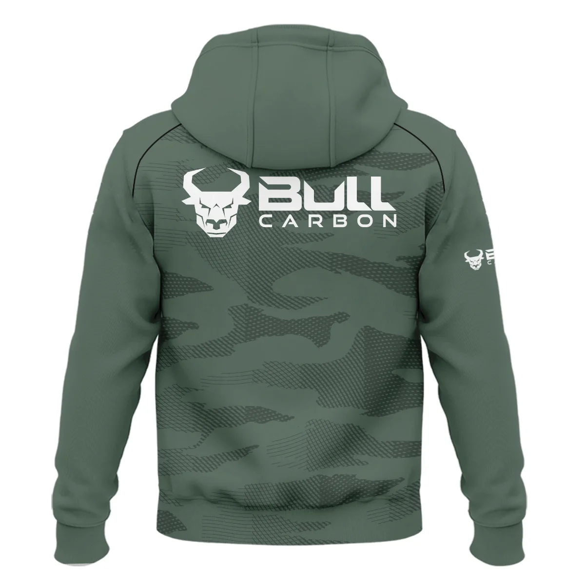Bull Carbon All Over Prints- Personalized Zipper Hoodie QTBLA041125A1BLC-ZHD - Image 3