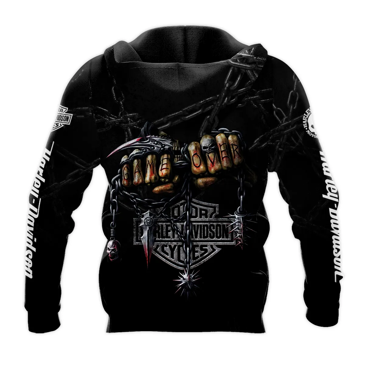 Harley-Davidson Motorcycle Zipper Hoodie Gift Fan Love QTHD261225AHD7-ZHD - Image 3