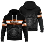 Harley-Davidson Motorcycle Inspired Fan Logo Hoodie QTHD010725A1-HD