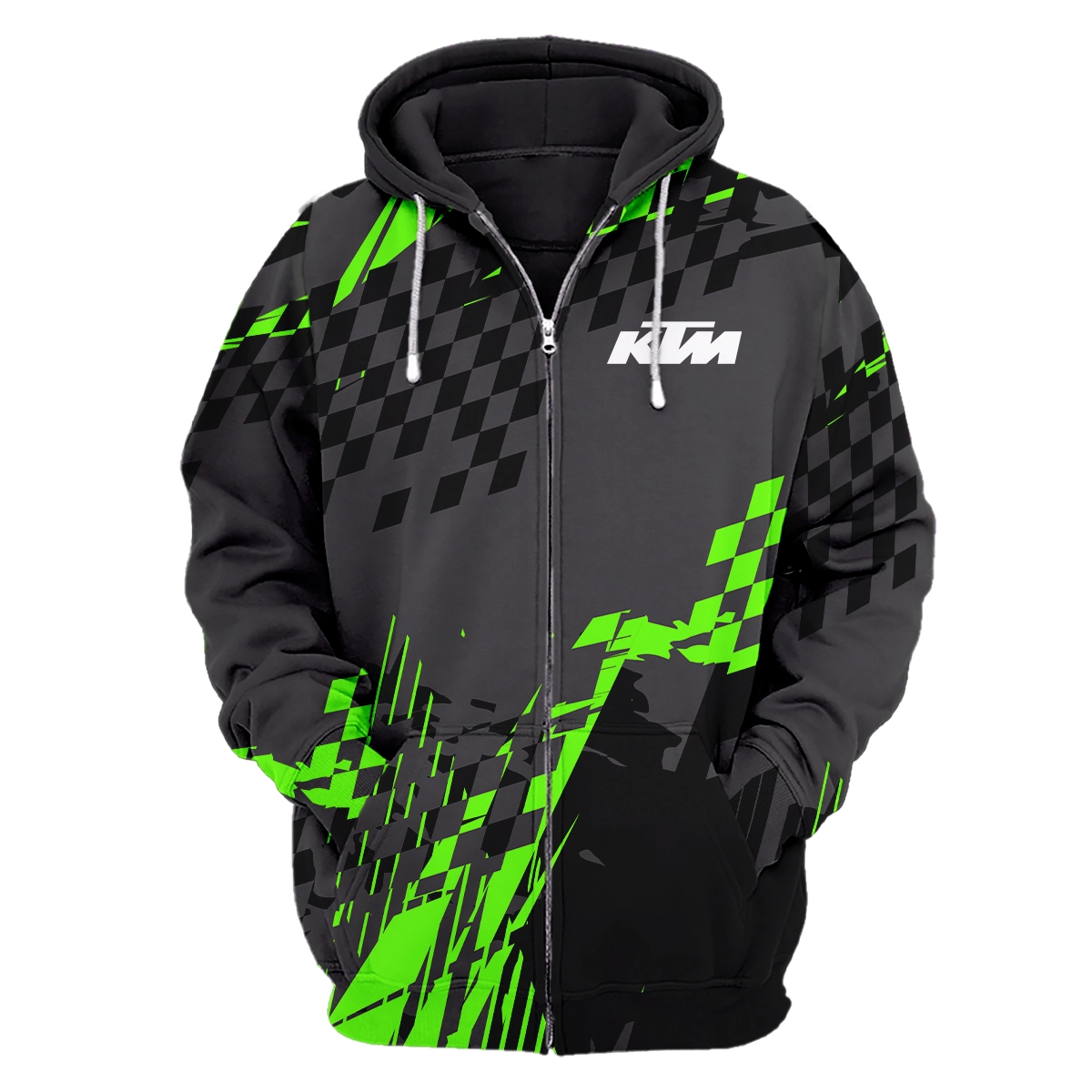 KTM Motorcycles Exclusive Logo Zipper Hoodie HOMO190725A01KTM-ZHD