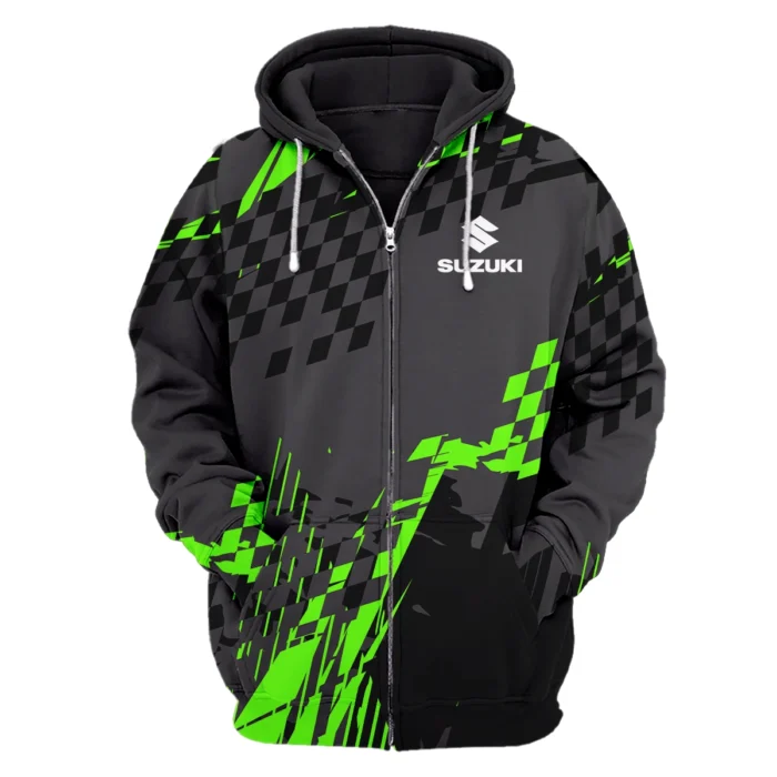 Suzuki Motorcycles Exclusive Logo Zipper Hoodie HOMO190725A01SUZ-ZHD