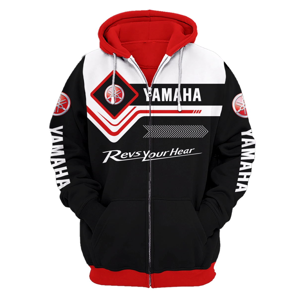 Yamaha Motorcycles Exclusive Logo Zipper Hoodie HOMOT050825A02YAM-ZHD - Image 2