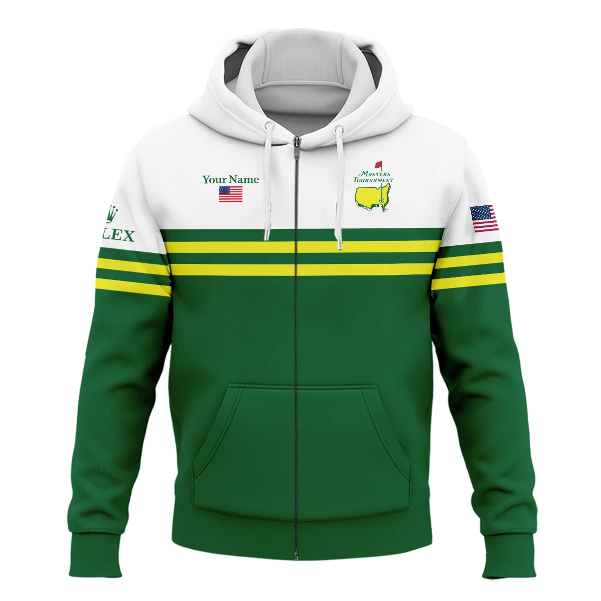 Rolex Masters Tournament Designed for True Fans Zipper Hoodie QTMT081025AA1ROX-ZHD