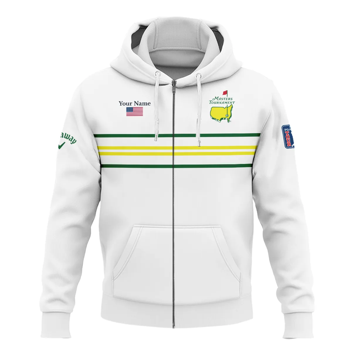 Callaway Masters Tournament Zipper Hoodie All Over Prints QTMT161225A1CLW-ZHD - Image 2