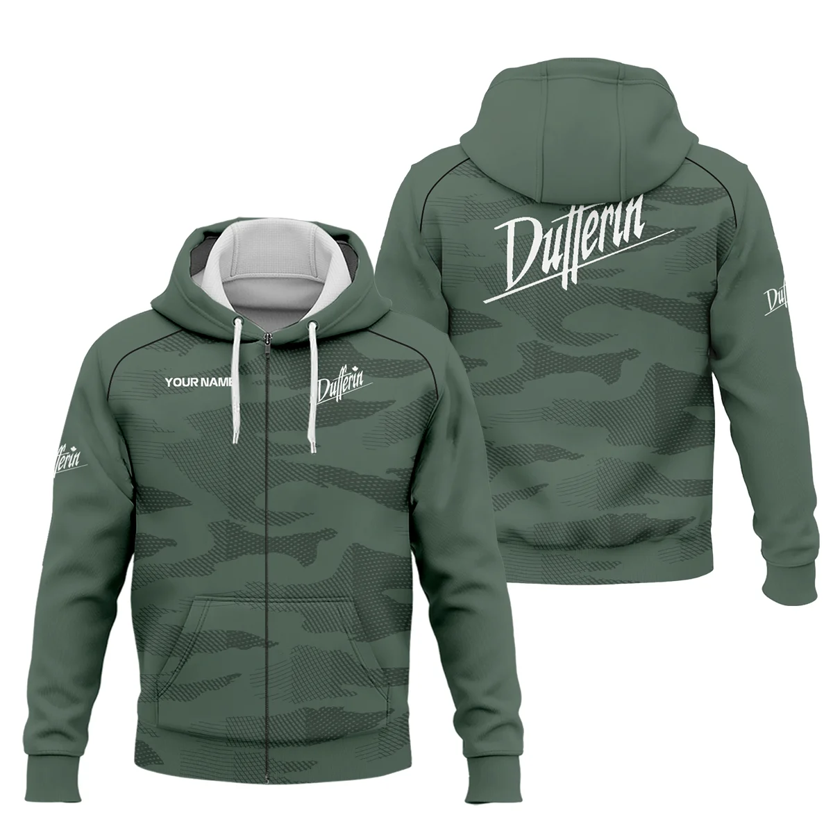 Dufferin Cues All Over Prints- Personalized Zipper Hoodie QTBLA041125A1DFN-ZHD