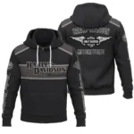 Harley-Davidson Motorcycle Inspired Fan Logo Zipper Hoodie QTHD010725A3-ZHD