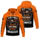 Harley-Davidson Motorcycle Inspired Fan Logo Zipper Hoodie QTHD010725A4-ZHD