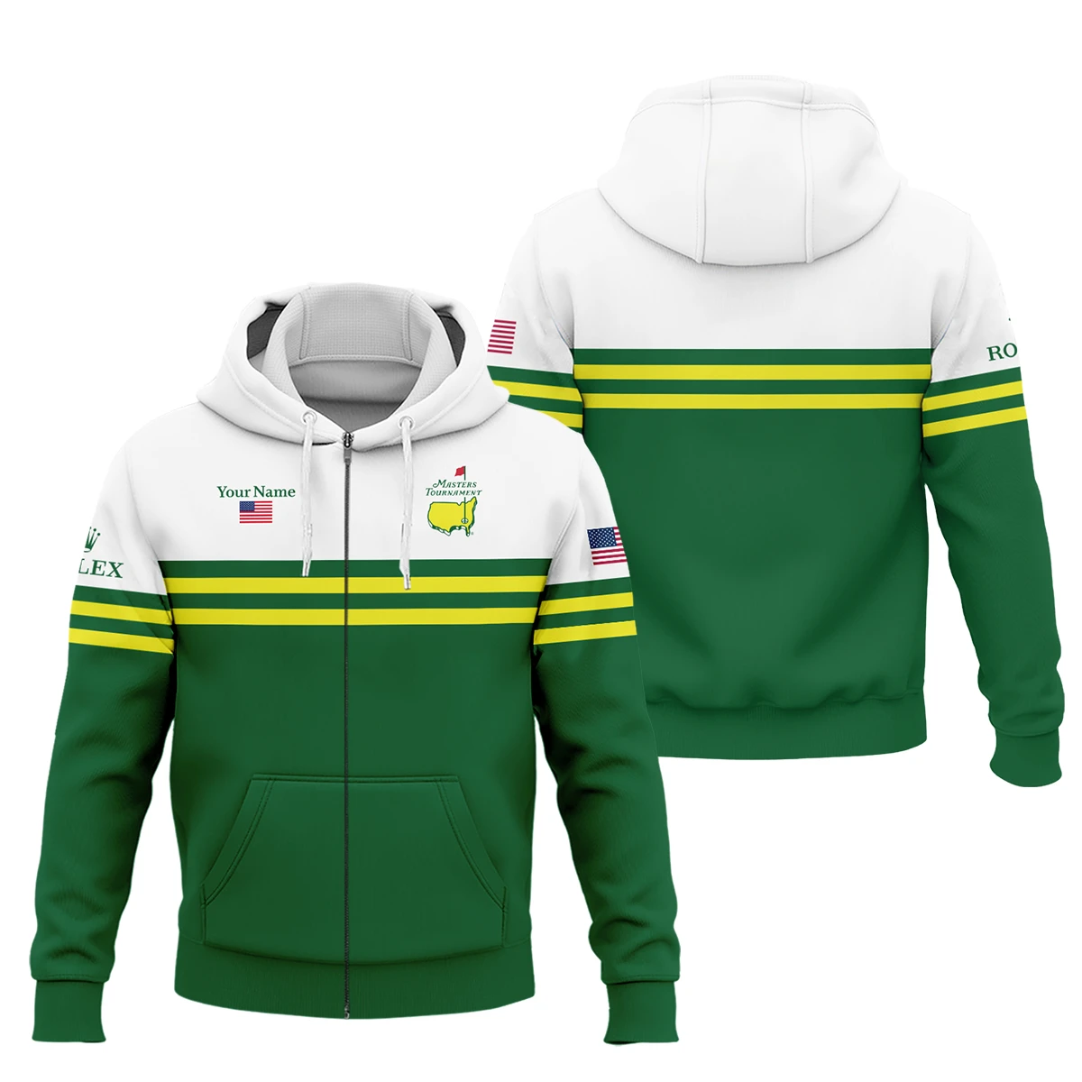 Rolex Masters Tournament Designed for True Fans Zipper Hoodie QTMT081025AA1ROX-ZHD - Image 3