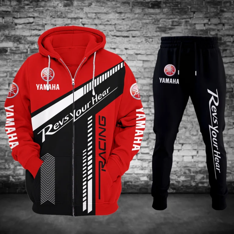 Yamaha Motorcycles Exclusive Logo Zipper Hoodie Sweatpants Set HOMOT050825A01YAM-ZDP