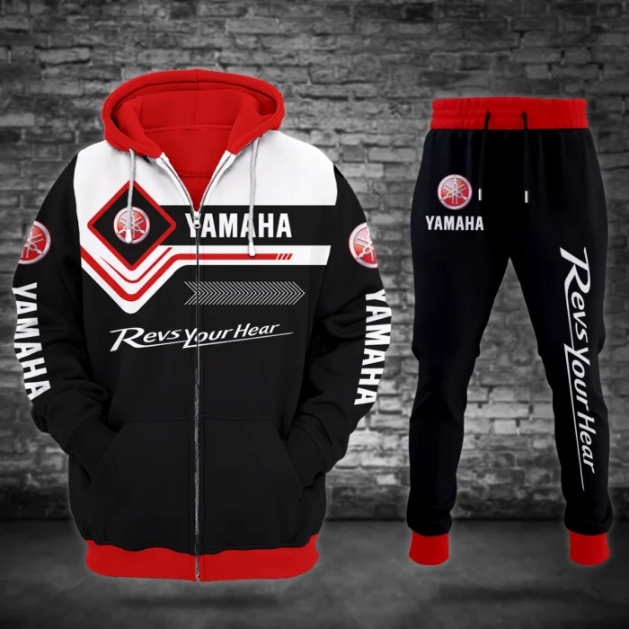 Yamaha Motorcycles Exclusive Logo Zipper Hoodie Sweatpants Set HOMOT050825A02YAM-ZDP