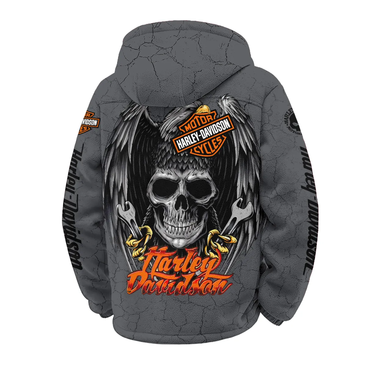 Harley-Davidson Motorcycle Winter Fleece Jacket Gift Fan Love QTHD261225AHD1-WSFJ - Image 3