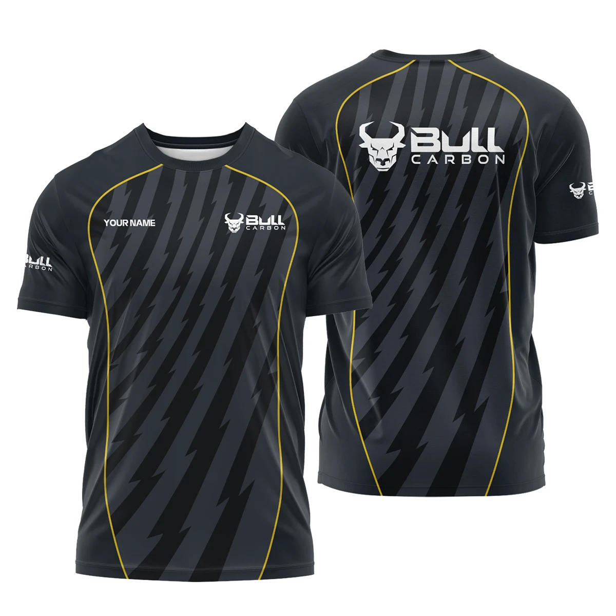 Bull Carbon All Over Prints- Personalized T-Shirt QTBLA011125A1BLC-TS