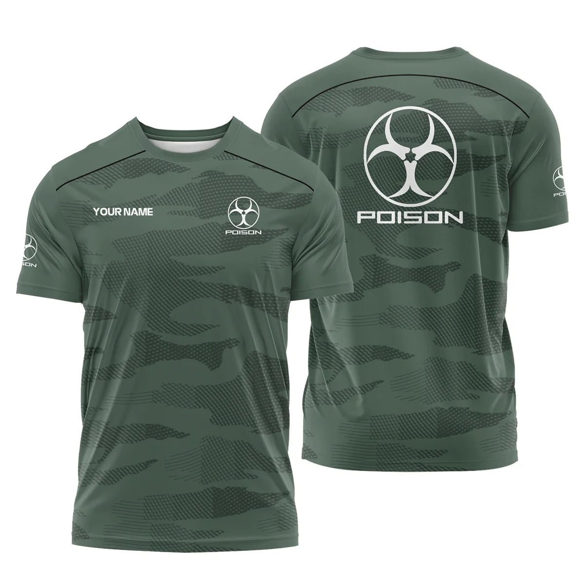 Poison Cues All Over Prints- Personalized T-Shirt QTBLA041125A1PSN-TS