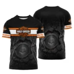 Harley-Davidson Motorcycle Inspired Fan Logo T-shirt QTHD010725A1-TS