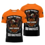 Harley-Davidson Motorcycle Inspired Fan Logo T-shirt QTHD010725A4-TS