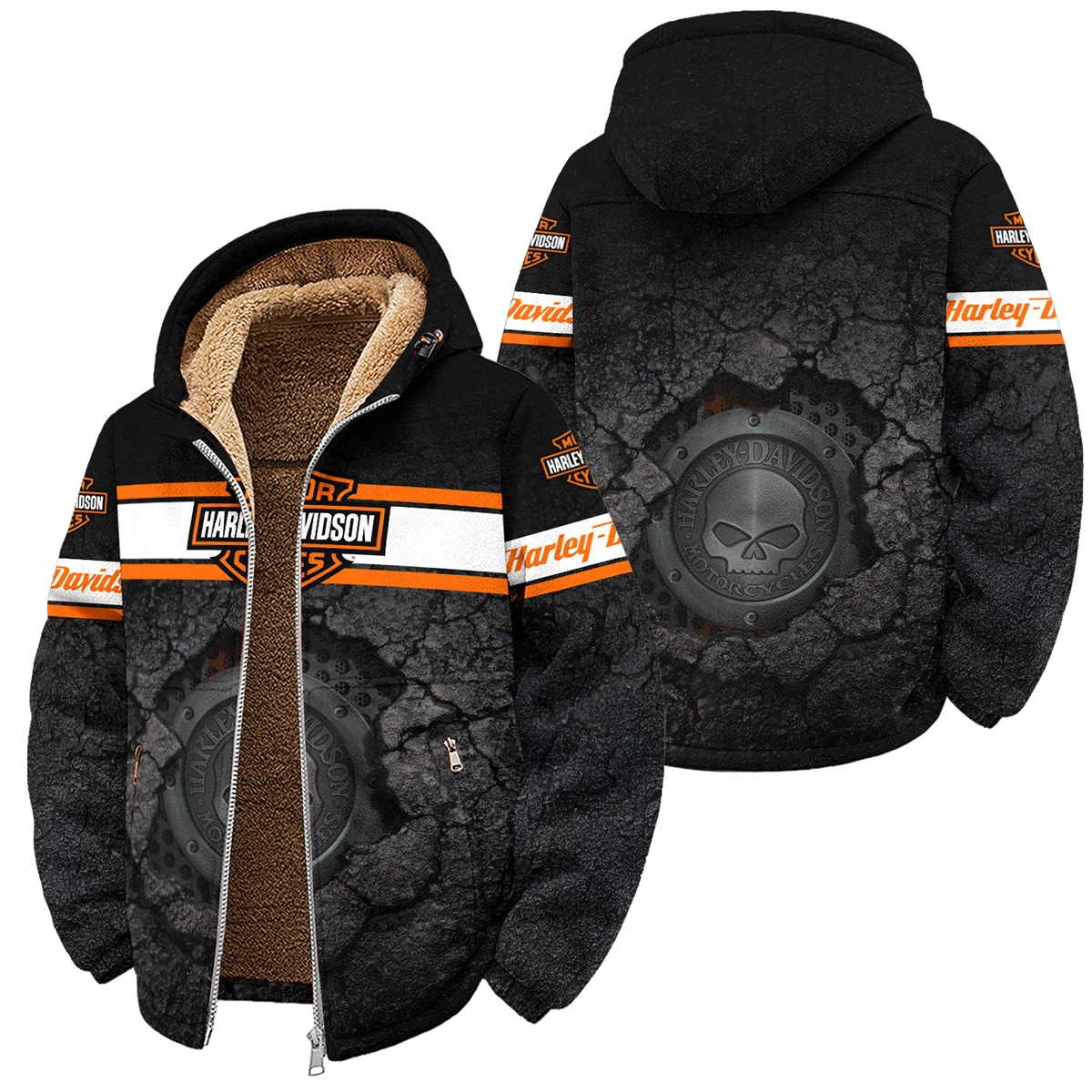 Harley-Davidson Motorcycle Winter Fleece Jacket Gift Fan Love QTHD010725A1-WSFJ