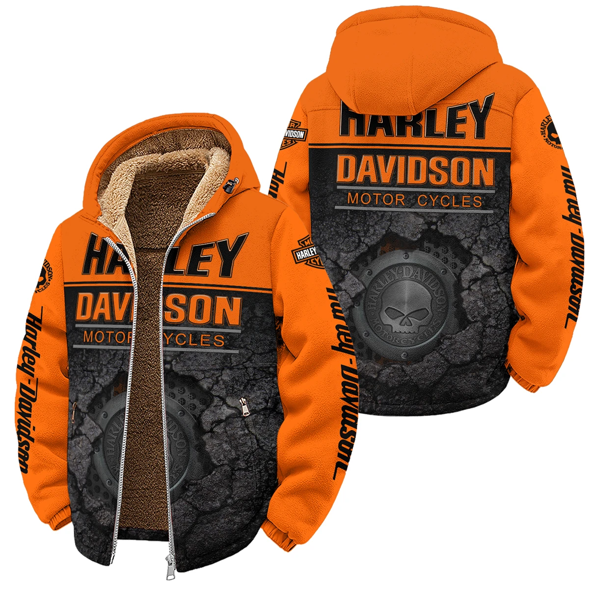 Harley-Davidson Motorcycle Winter Fleece Jacket Gift Fan Love QTHD020725A2-WSFJ