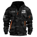 Buell Motorcycles Inspired Fan Logo Hoodie Half Zipper QTMO150825A3BUE
