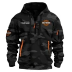 Harley-Davidson Inspired Fan Logo Hoodie Half Zipper QTMO150825A3HD