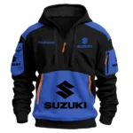 Suzuki Motorcycles  Inspired Fan Logo Hoodie Half Zipper QTMT160525A3SUZ
