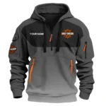 Harley-Davidson Inspired Fan Logo Hoodie Half Zipper QTMO150825A4HD