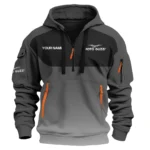 Moto Guzzi Inspired Fan Logo Hoodie Half Zipper QTMO150825A4MGU