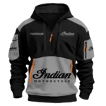 Indian Motorcycle Motorcycles  Inspired Fan Logo Hoodie Half Zipper QTMT160525A3IND