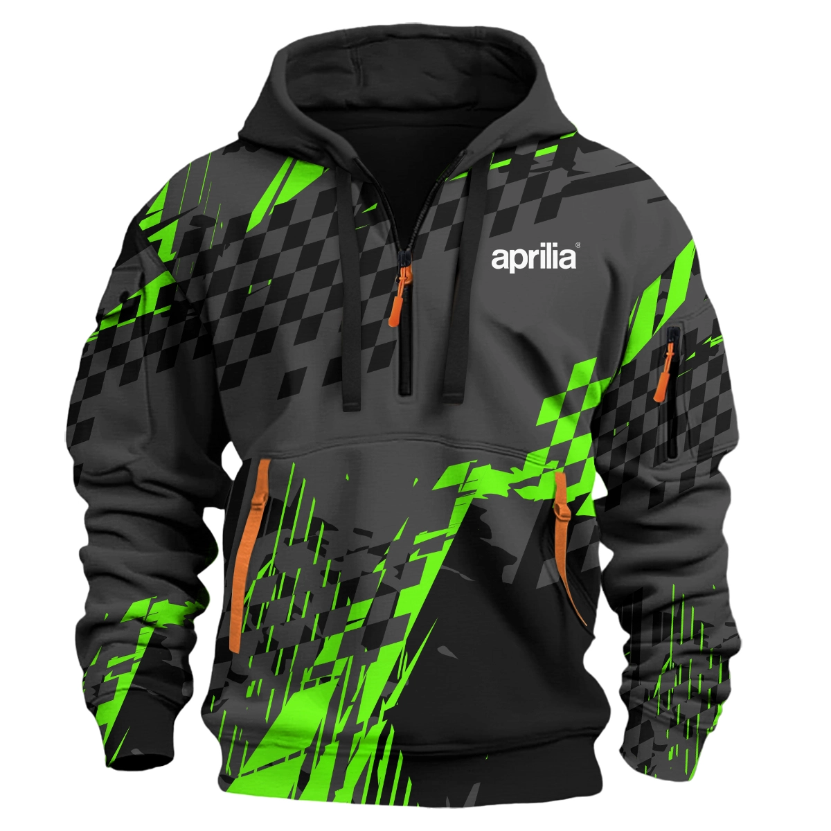 Aprilia Motorcycles Exclusive Logo Hoodie Half Zipper HOMO190725A01AM-HDF