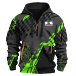 Kawasaki Motorcycles Exclusive Logo Hoodie Half Zipper HOMO190725A01KAW-HDF