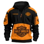 Harley-Davidson Motorcycles  Inspired Fan Logo Hoodie Half Zipper QTMT160525A3HD