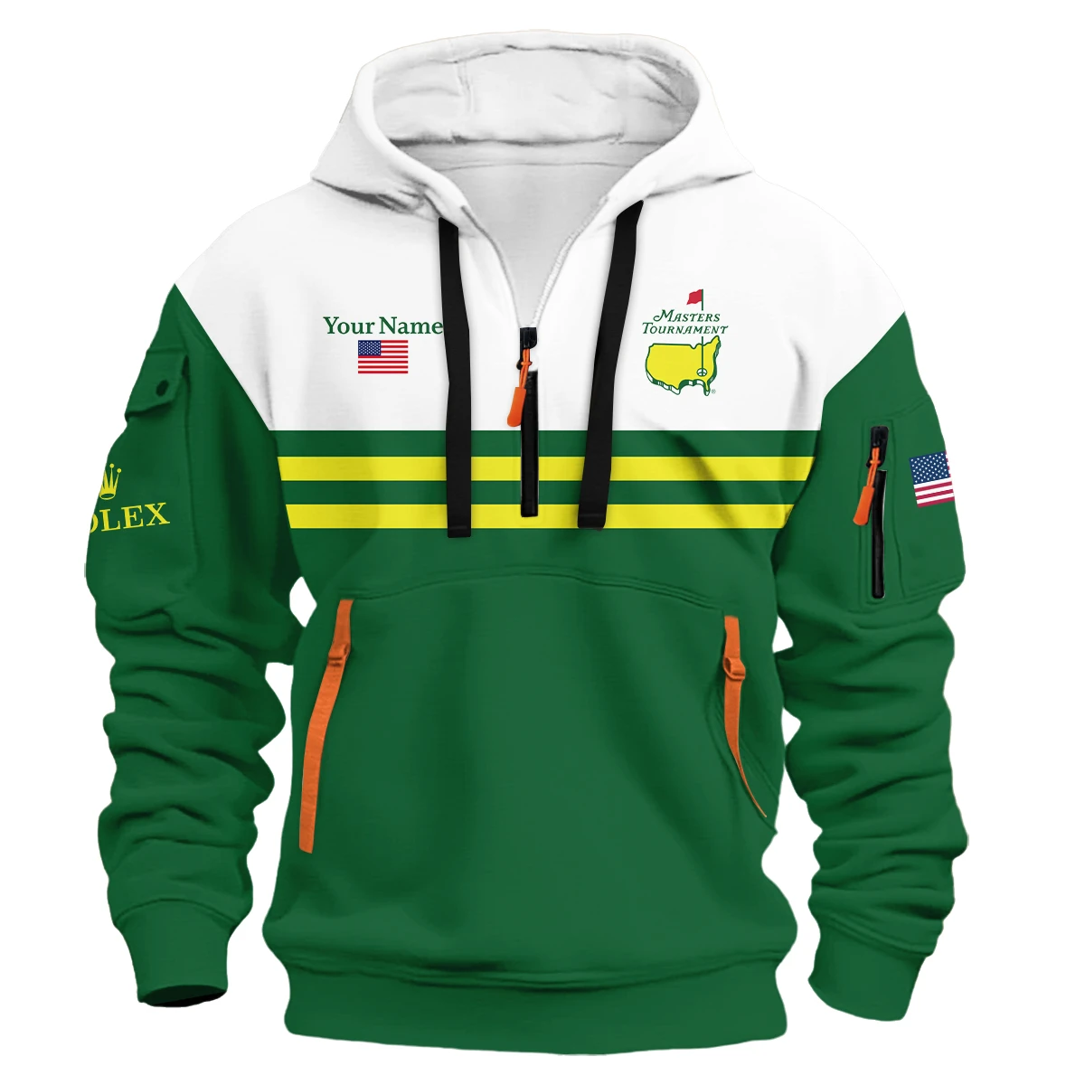 Rolex Masters Tournament Designed for True Fans Hoodie Half Zipper QTMT081025AA1ROX-HDF