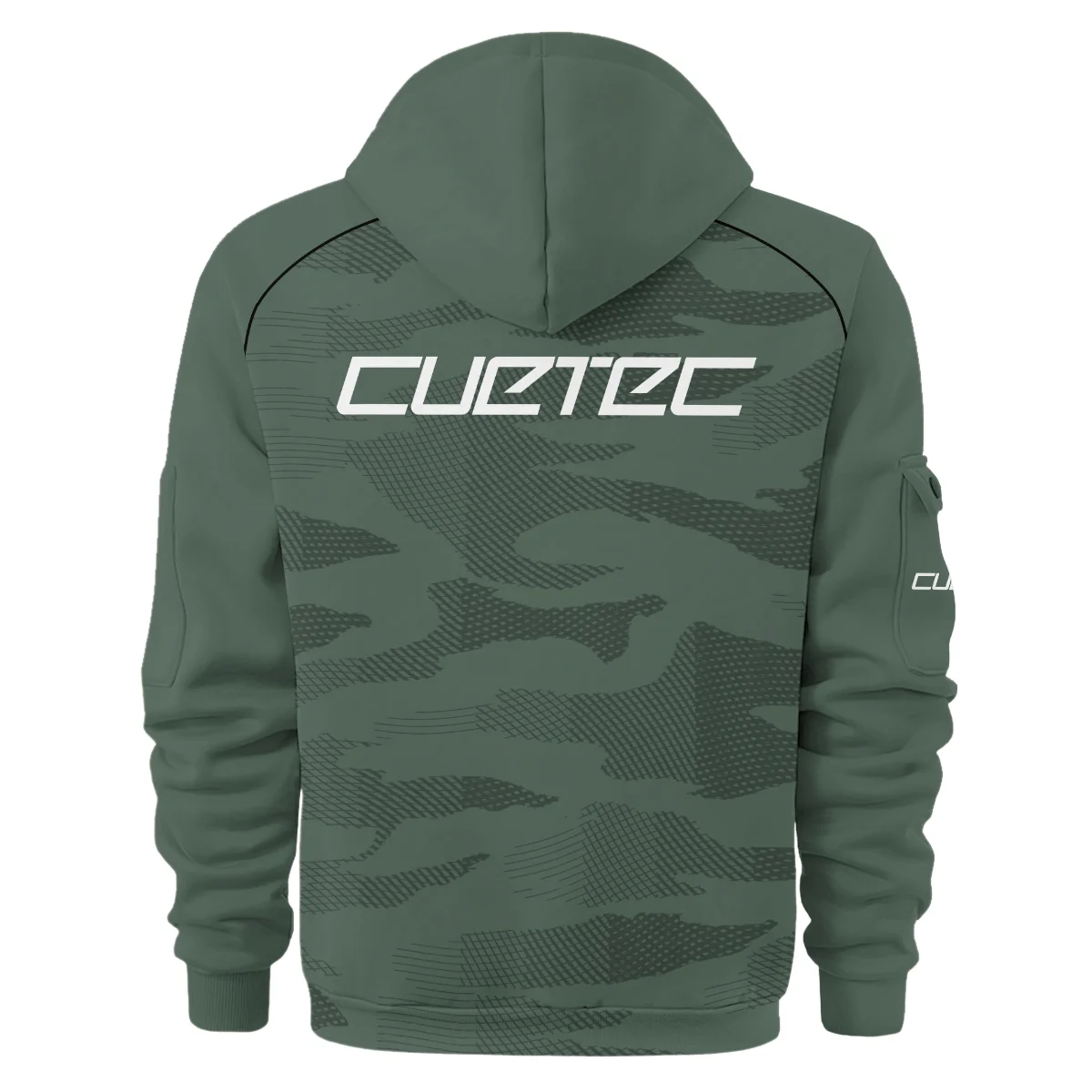 Cuetec All Over Prints- Personalized Hoodie Half Zipper QTBLA041125A1CTC-HDF - Image 3