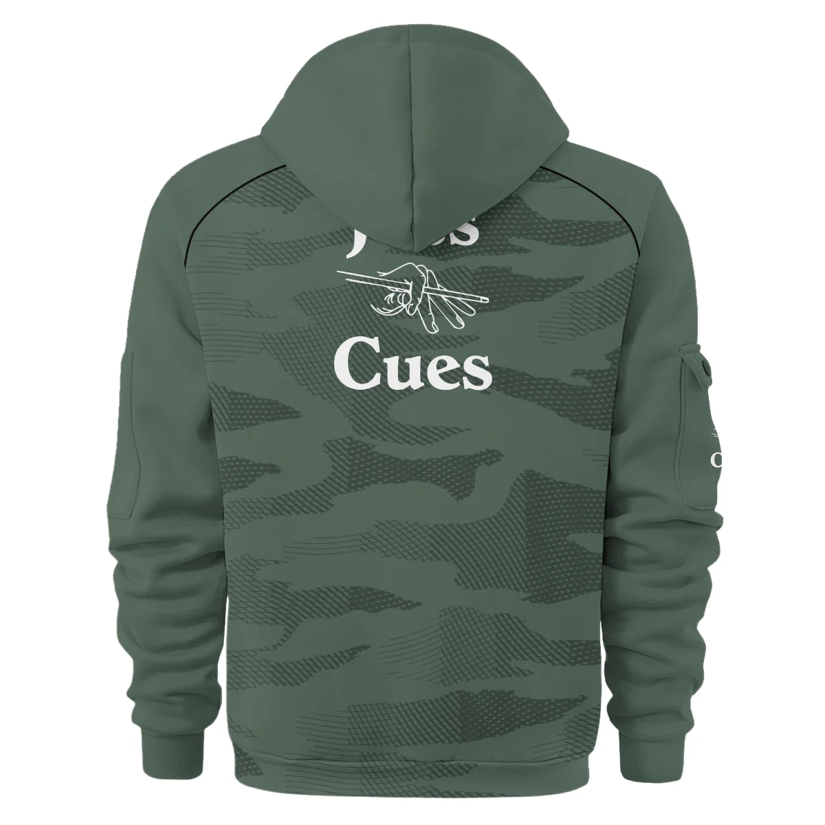 Joss Cues All Over Prints- Personalized Hoodie Half Zipper QTBLA041125A1JOS-HDF - Image 3