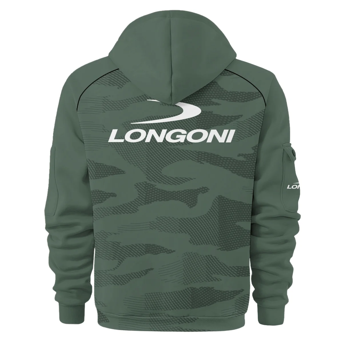 Longoni Cues All Over Prints- Personalized Hoodie Half Zipper QTBLA041125A1LON-HDF - Image 3
