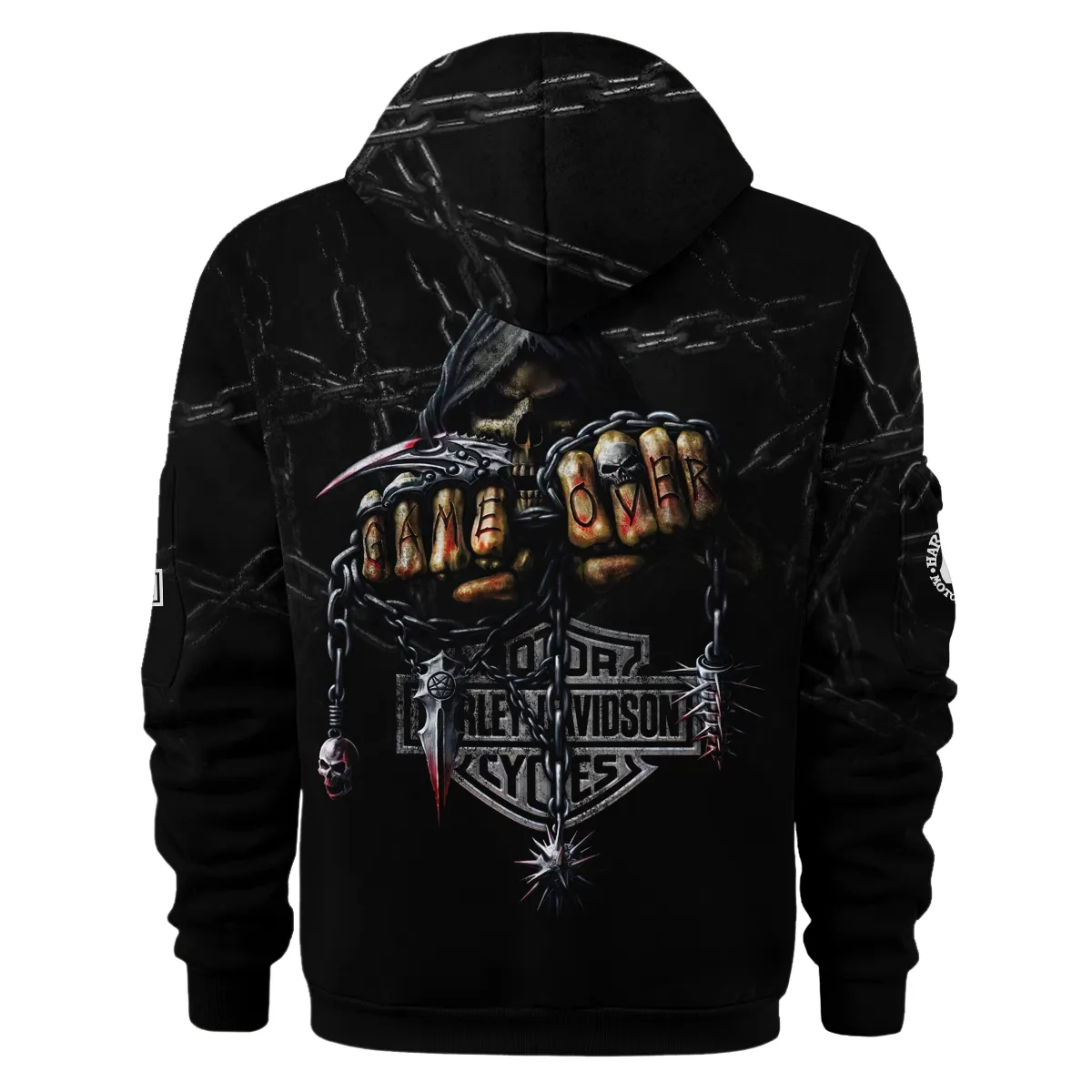 Harley-Davidson Motorcycle Hoodie Half Zipper Gift Fan Love QTHD261225AHD7-HDF - Image 3