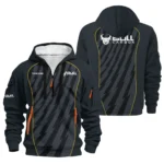Bull Carbon All Over Prints- Personalized  Hoodie Half Zipper QTBLA011125A1BLC-HDF